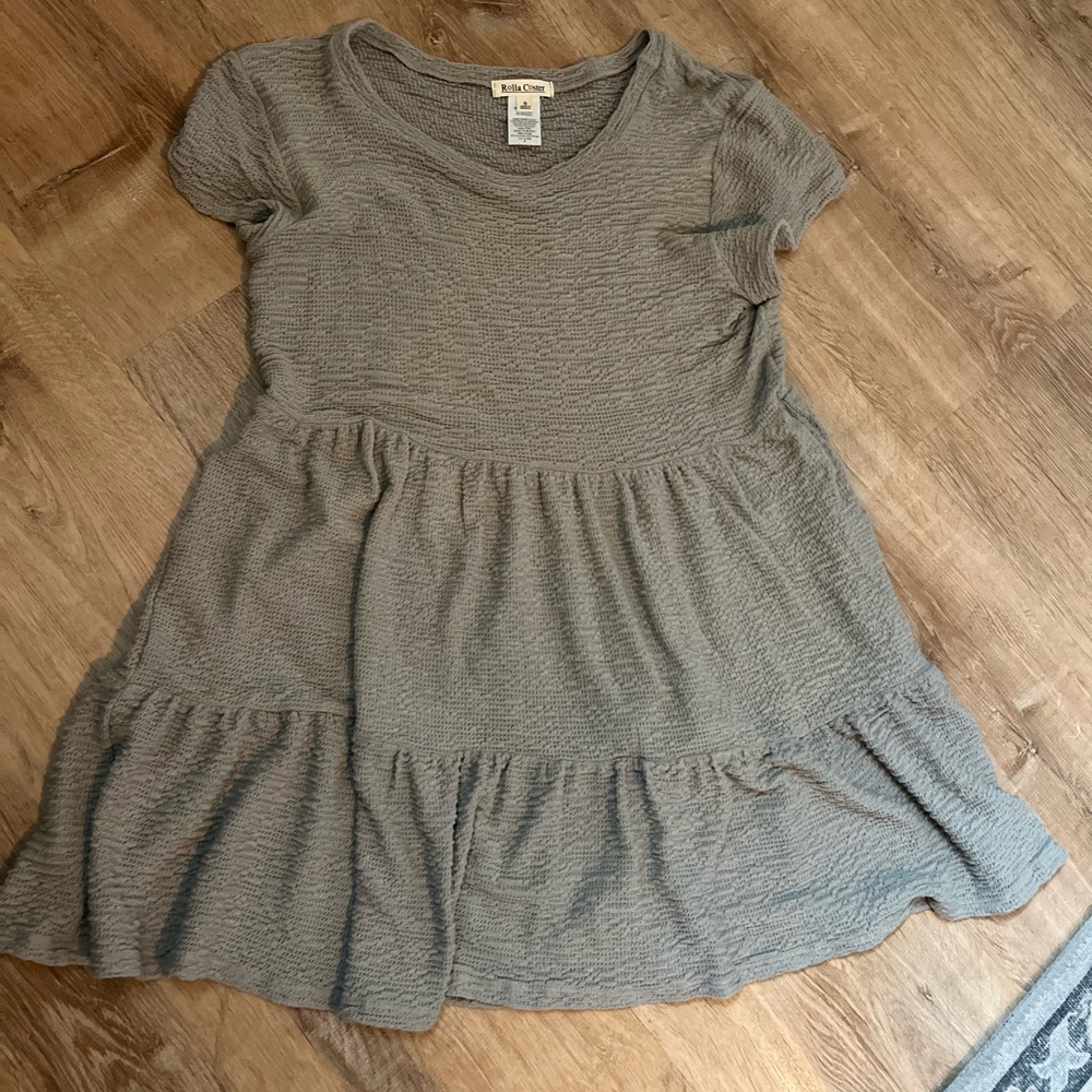 Beautiful textured ruffle dress.
